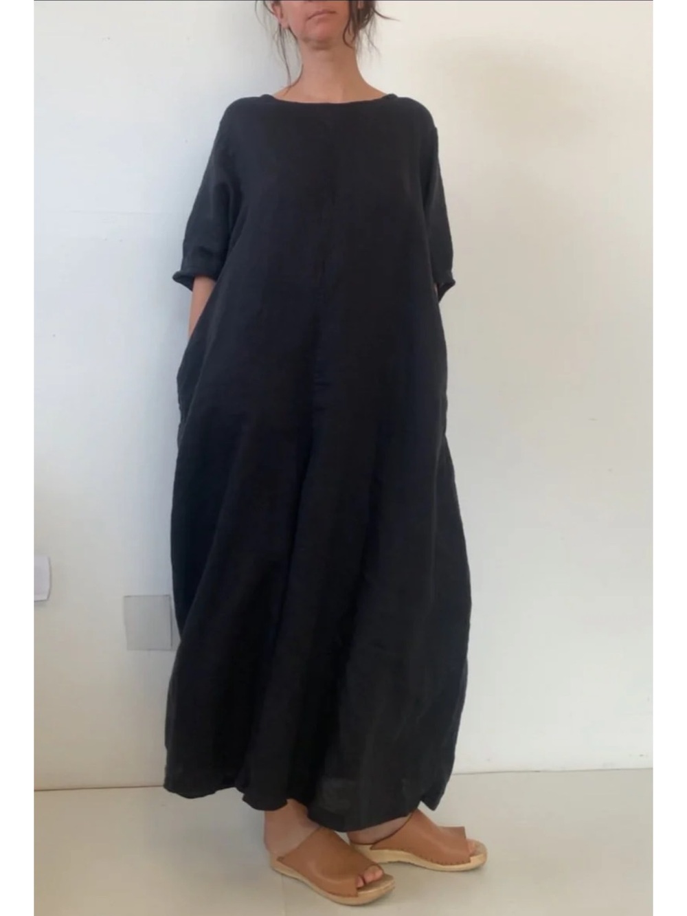 Glasnost Canada Palazzo Jump - Black Linen - Picture 5 of 10